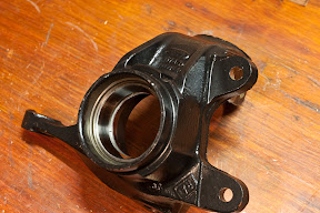 Bearing outer race insertion completed