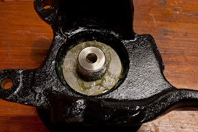 Splined washer in place (careful to match up splines)
