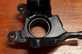 Bearing race about half-way in