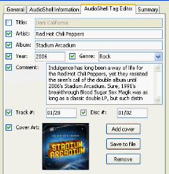 Edit Music File Tags with AudioShell