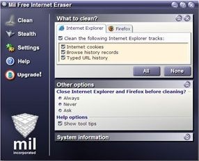 Mil Free Internet Eraser 