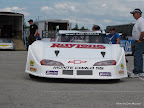 Jeff Hanley lines up for practice in brand new Outlaw with crate engine, Sauble Speedway