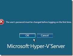 hyperv change password