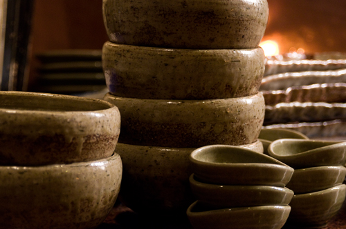 Our bowls and dishes are hand made and are changed with the seasons.