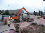 Pelle hydr. sur pneus Hitachi 130 W