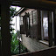 Vue sur le cottage depuis la douche