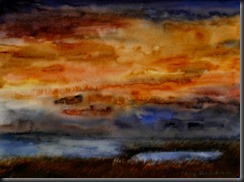 sunset_#_2,_10-_x_14_inches_WC_on_paper_2010_