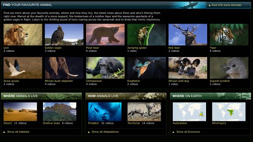 世界最大のオンライン動物園(BBC Wildlife Finder)