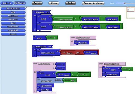 ほぼScratchなインタフェースの(App Inventor for Android)