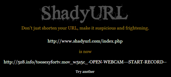 ShadyUrl: Don&#39;t Just Shorten Your URL, Make It Suspicious And Frightening.