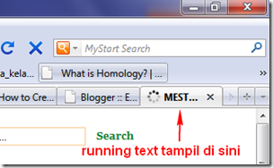 Membuat running text di status bar browser Membuat running text di status bar browser