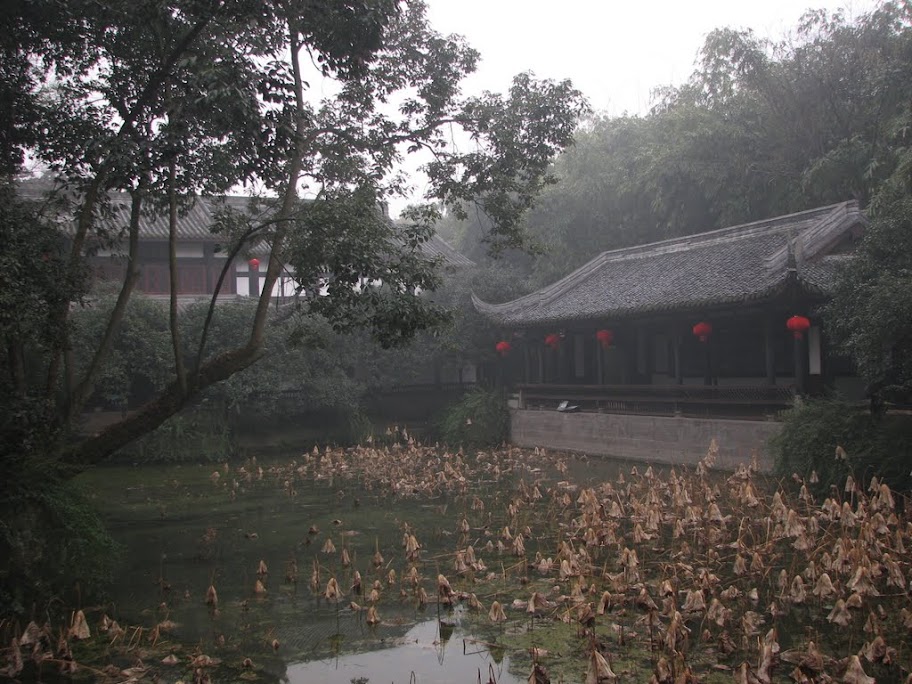 Temple et nénuphars. Temple et nénuphars.