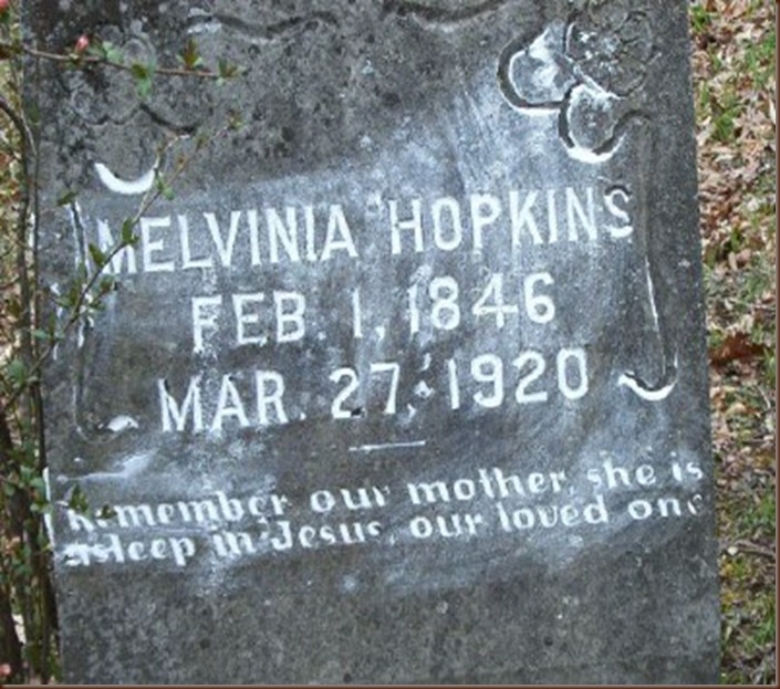 Melvinia Viney Hopkins Taylor headstone