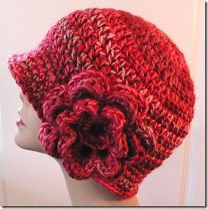 Crocheted Hat with Flower
