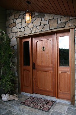 New door made from reclaimed barnboard.