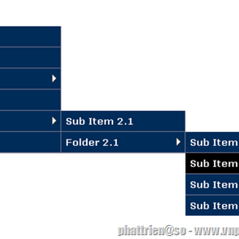 Tạo Menu xổ ngang Multi-Level Drop Down