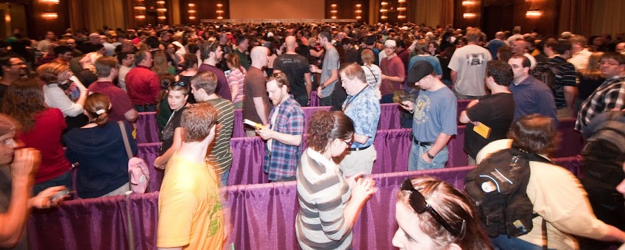 View from the back of the line