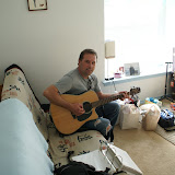 Steve, playing my guitar in our music room.  He was incredibly good, and was a professional musician before he became a plumber.