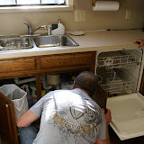 Steve checking out my neighbors sink