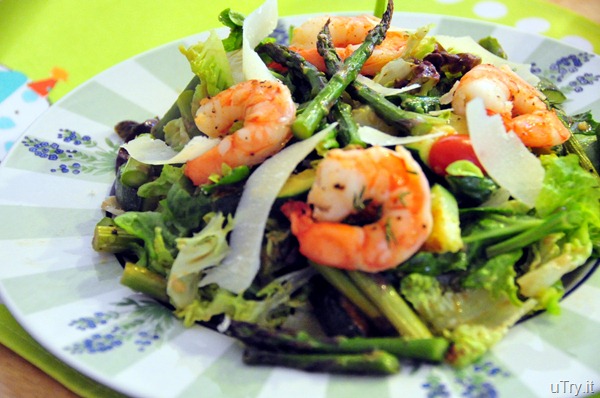 Roasted Asparagus and Shrimp Salad