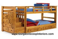 Teak wood Bunk Bed with Many Drawer