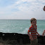 Enjoying the waves at breakwall next to Pointe Betsie Lighthouse. &ndash; 02-Aug-2010