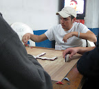 Dominos with bottle caps in El Fuerte
