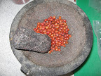 A bowl of Agua Chile in the making at Titas in Urique