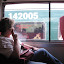 Typical moment on the train as another passes. Typical moment on the train as another passes.