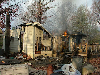 Monday morning, fire restarted