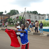  &ndash; cheering in the streets after President Koroma's election…. © 2007 NHA Photos