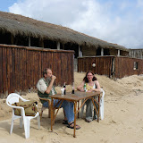  &ndash; I ordered a drink and wanted to partake of it on the beach...so the restaurant workers brought us a table and chairs right out on Lumley Beach…. © 2007 NHA Photos