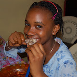  &ndash; Lucy pigging down on the fried chicken…. © 2007 NHA Photos