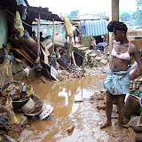  &ndash; Flood Damage: Kroo Bay cleans up after flood. …. © 2008 September NHA Media Photos, Salu Bangura, photographer.