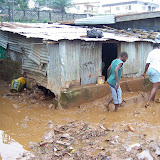  &ndash; Flood Damage: Kroo Bay cleans up after flood. …. © 2008 September NHA Media Photos, Salu Bangura, photographer.