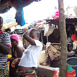  &ndash; Flood Damage: Kroo Bay cleans up after flood. This young mother is pregnant and working to clean up …. © 2008 September NHA Media Photos, Salu Bangura, photographer.