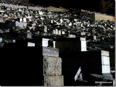 Tombs on Mt of Olives at night, tb042100801