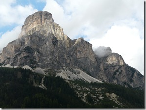 Sassenhofer from our coffee spot in Corvara