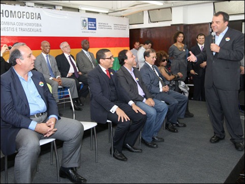 Governador Sérgio Cabral lança campanha Rio Sem Homofobia (Foto Marino Azevedo/Divulgação governo) rio sem homofobia 2