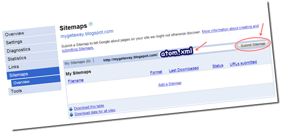 4.การทำ Sitemap ให้ Blogger 4.การทำ Sitemap ให้ Blogger