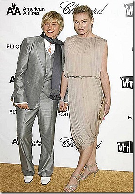 Ellen DeGeneres and Portia de Rossi.