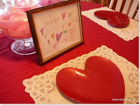 Valentine table setting