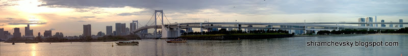 Japan Tokyo Rainbow Bridge Minato Odaiba Япония Токио Радужный Мост Минато Одайба