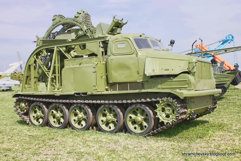 Russian Soviet GMZ-2 Mechanical Mine Layer Русская Советская Быстроходная Траншейная Машина БТМ-3 Технический Музей Тольятти