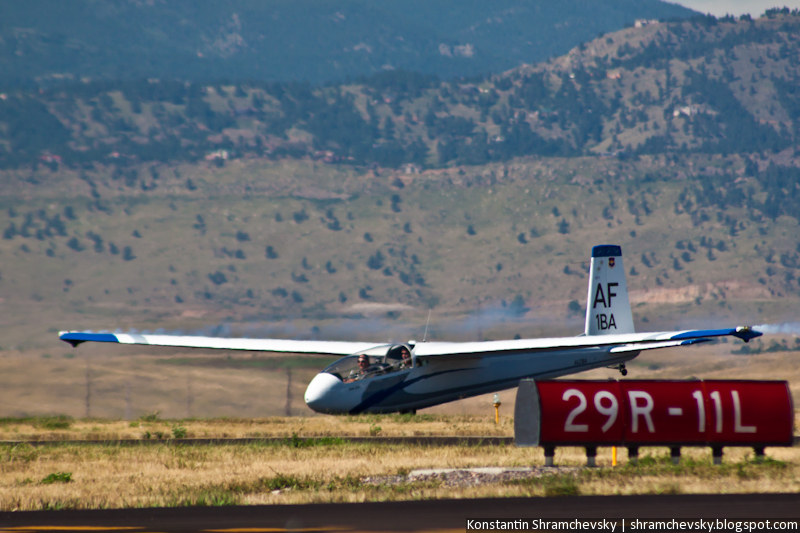 USA Colorado Airshow glider landing планер глайдер посадка приземление