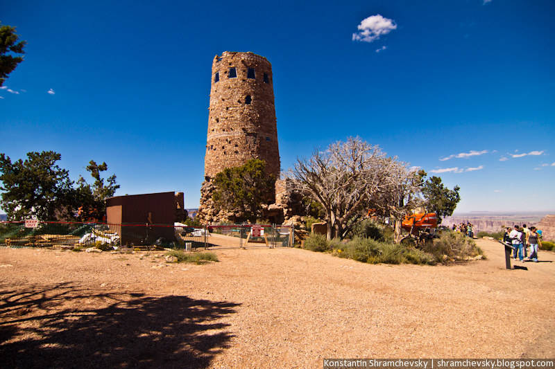 USA Arizona Grand Canyon Desert View Watchtower Tower Anasazi США Аризона Гранд Каньон Дезерт Вью Пустынный Вид Башня Анасази