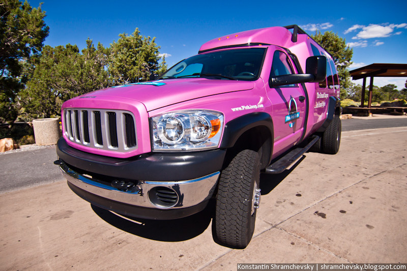 USA Arizona Grand Canyon Pink Jeep Tour США Аризона Гранд Каньон Розовый Джип