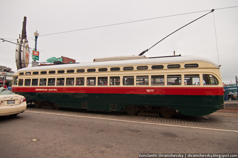 USA California San Francisco Trams США Калифорния Сан Франциско Трамваи