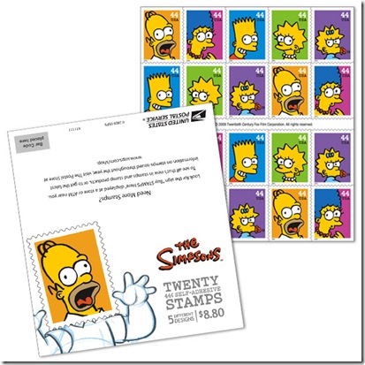 simpsons stamps