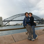 Neben dem Obernhaus mit Blick auf die Harbourbridge.
